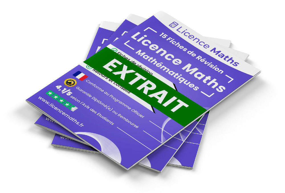 15 Fiches Révision gratuites Licence Maths